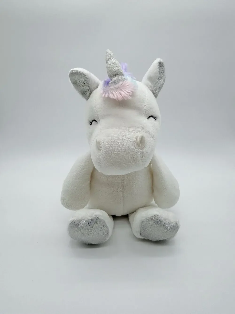 Carters Unicorn Plush Doll Blue Pink Mane Fuzzy Soft Baby Toy Lovey Sparkle 2018